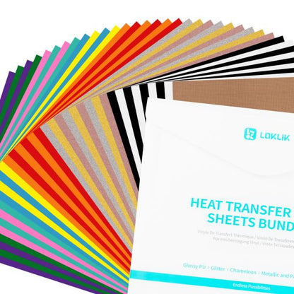 Heat Transfer Vinyl Sheet-36pcs-12*10in