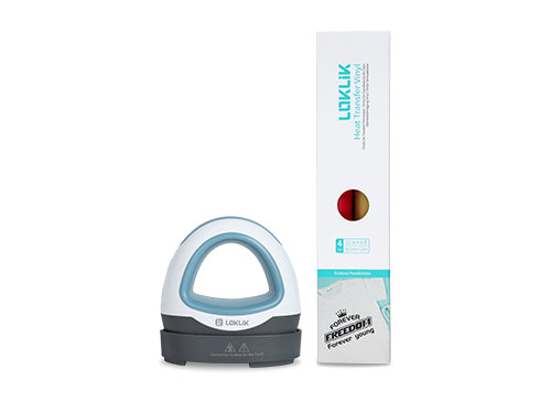 LOKLiK ImPress™ Mini Heat Press Starter Bundle - Denim Blue